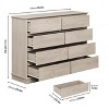8 Drawer Dresser for Bedroom, Wide Wooden Chest of Drawers with Wide Top - 2 of 4