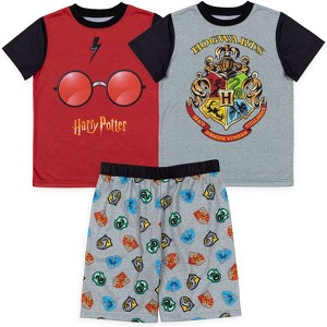 Harry Potter Hogwarts Little Boys Pajama Shirt Pajama Shorts Set - 1 of 4