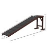 LAOTIES 74" Wooden Dog Ramp for Bed And Couch,Non-Slip Pet Ramp with Gentle Slope And Top Platform,Portable Design - 3 of 4