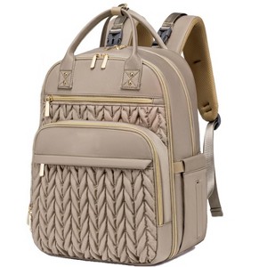 Itopfox Stylish Baby Diaper Backpack with Changing Pad, Waterproof Travel Bag, Stroller Straps, Insulated Pockets, Khaki - 1 of 4