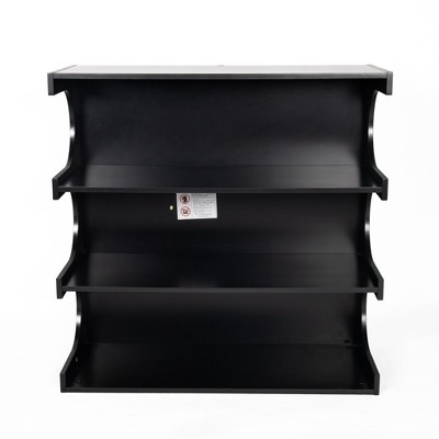 Lirago 4-Tier Multifunctional Bookshelf Coffee Table Black 36"H x 15"D x 36"W  Storage Organizer