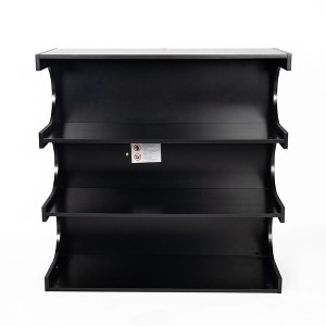 Lirago 4-Tier Multifunctional Bookshelf Coffee Table Black 36"H x 15"D x 36"W  Storage Organizer - 1 of 4