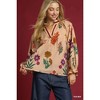 I am a Fashion junky Umgee Floral Print Flounce Sleeve Blouse - 3 of 4