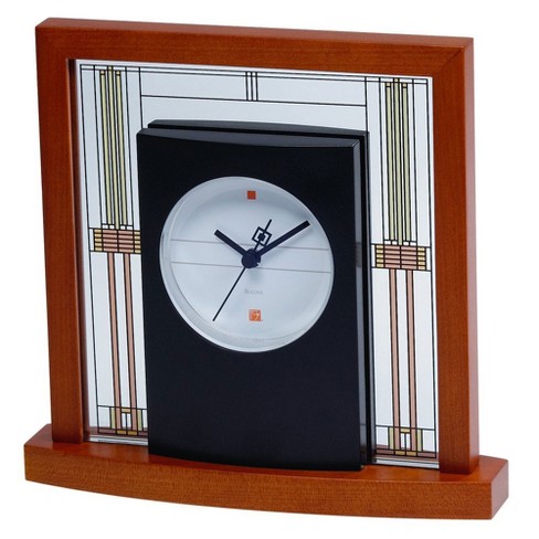 Bulova Clocks B7756 Willits Cherry Finish Glass Table Clock with Numberless Dial - image 1 of 1