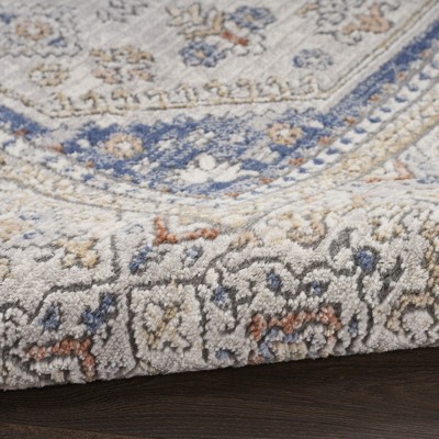 Handmade Grey/Blue Vintage Persian-Inspired 8' x 10' Rug