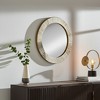 Round Mirror Textured Frame - Gold Metallic Finish - Modern Style for Home, Office, Bedroom, or Living Room Wall Decor - 3 of 4