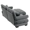 Christopher Knight Home Alger 93.7" Oversized Velvet L-Sectional Sofa With Ottoman - 4 of 4