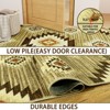 5x7ft Vintage Floral Washable Area Rug, Non-Slip Low Pile Polyester Carpet for Living Room & Bedroom - 3 of 4