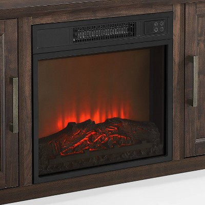 Camden 48" Dark Walnut TV Stand with Electric Fireplace