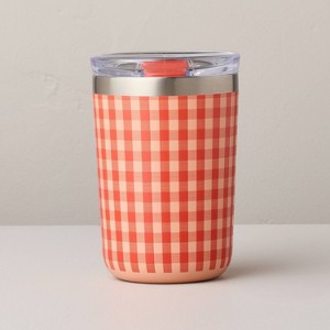 13 fl oz Stainless Steel Insulated Travel Mug Red Gingham - Hearth & Hand  with Magnolia