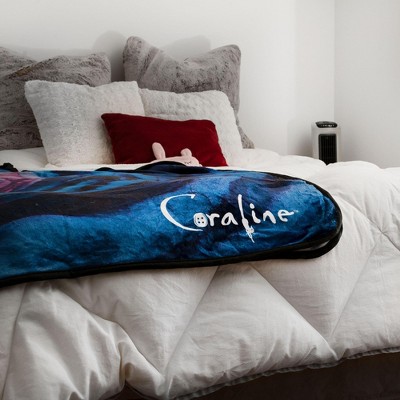 Coraline Fleece Throw Blanket with Sherpa Lining, 45 x 60 Inches