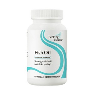 Seeking Health Fish Oil, Omega-3 Fatty Acids, Provides 900 mg EPA and DHA, Supports Joint, Heart, and Brain Health, Gelatin Softgels(60 softgels)* - 1 of 4