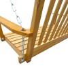 Front Porch Wood Bench Swing With Armrests And Hanging Chains, Easy To Assemble, 47.20"x28.15"x23.62" - 4 of 4