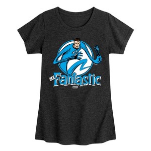 Girls' - Marvel - Fantastic Four Mr Fantastic Circle Fitted Short Sleeve Graphic T-Shirt - 1 of 4