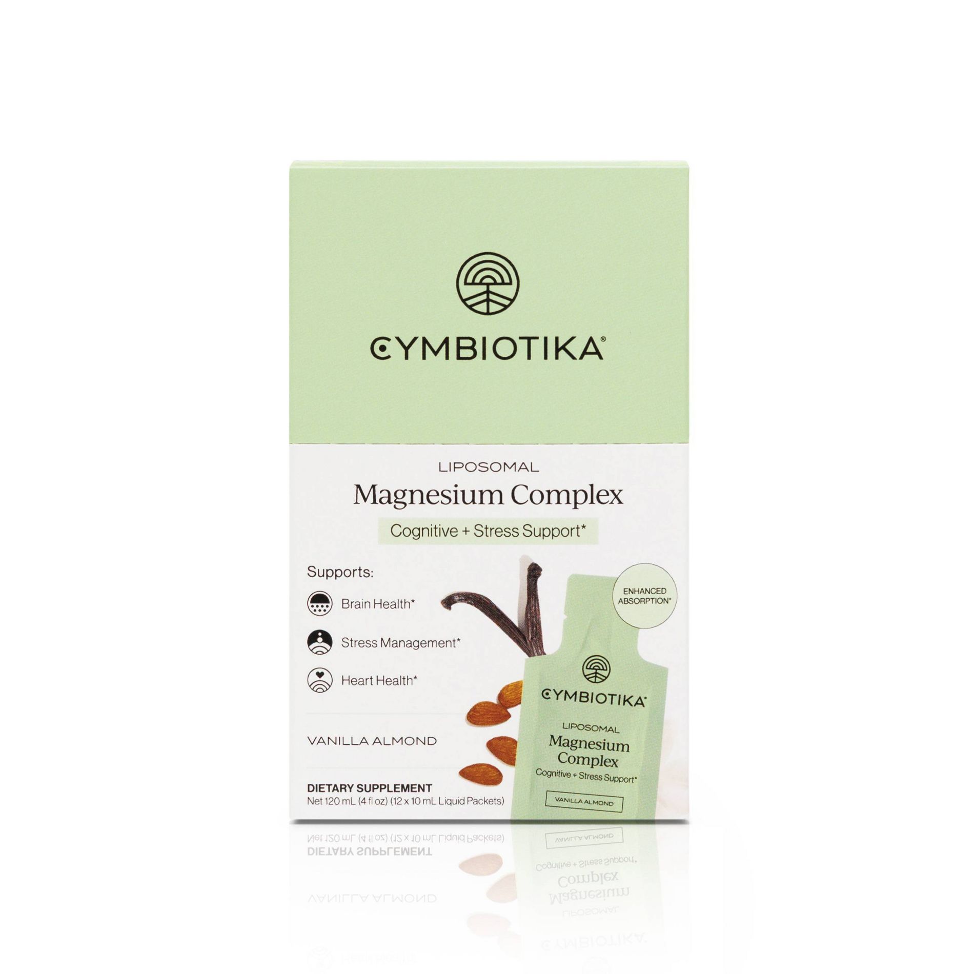 CYMBIOTIKA Premium Liposomal Magnesium Complex - Liquid Enhanced Absorption Mineral - 12pk