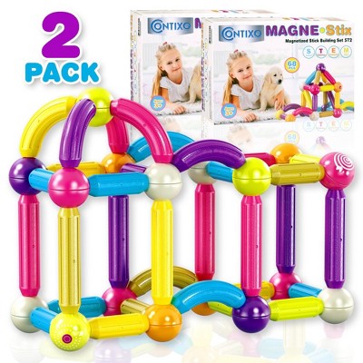 Mini Magnetic Blocks - 49 PCS Magnetic Tiles Kids Build Cubes Travel