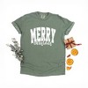 Simply Sage Market Women's Merry Christmas Cursive Bold Short Sleeve Garment Dyed Tee - 3 of 4