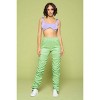 Slickblue Leather PU Ruched Pants in Kiwi, Women’s Stylish Fit, Bold Look, S-L, Perfect for Nights Out and Concerts - 4 of 4