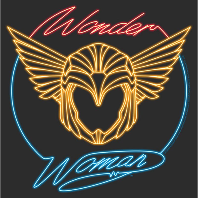 Women's Wonder Woman 1984 Golden Neon Helmet T-Shirt, 2 of 5