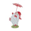 Dancing Garden Gnome Figurines – Set of 4 with Umbrellas, 7.75"H Resin Indoor/Outdoor Accents by Melrose - 4 of 4