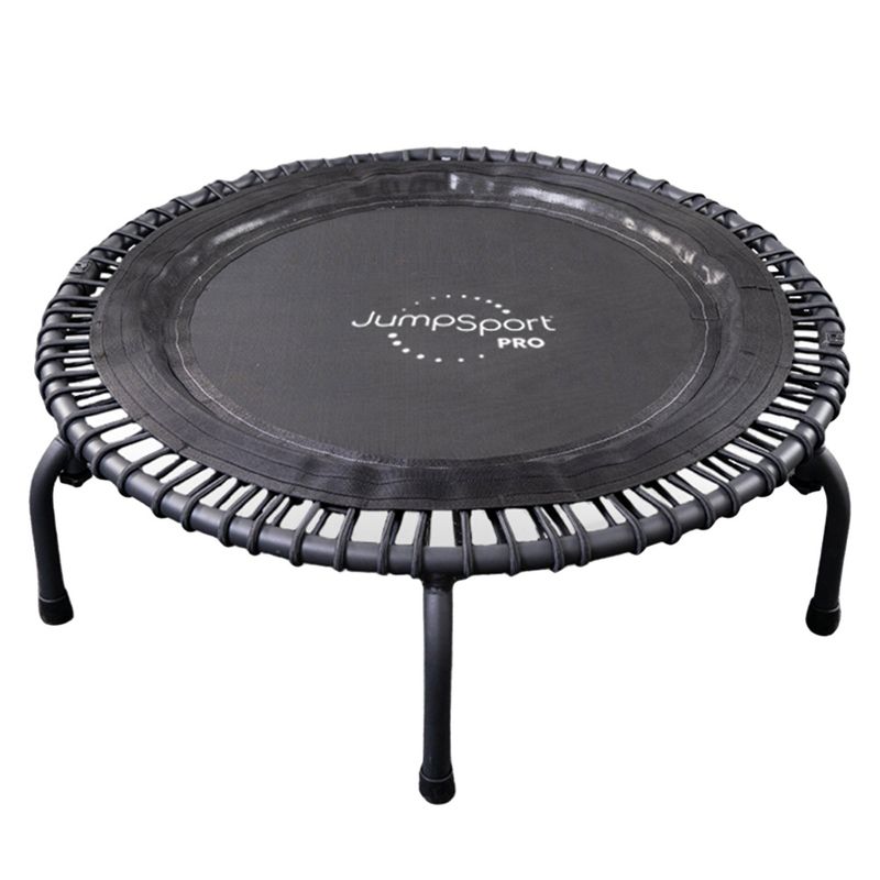 JumpSport 550f PRO Indoor Heavy Duty Lightweight 44 Inch Folding Fitness Trampoline with Arched Legs and 7 Adjustable Tension Settings, Black, 4 of 7