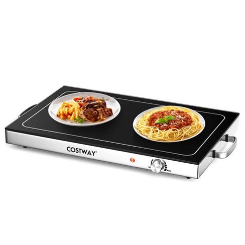 Costway 0 qt. Black Electric Warming Tray Hot Plate Buffet Server with  Adjustable Temperature with 1 Crocks KC52906US - The Home Depot