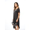 Riviera Sun Womens Short Sleeve Denim Embroidered Sundress - Lace Trim Summer Dress. - 2 of 3
