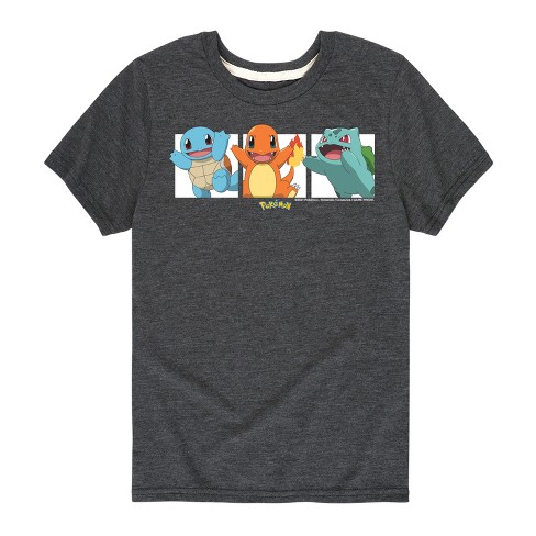 Boys' - Pokémon - Squirtle Charmander Bulbasaur Kanto Region Starters Short Sleeve Graphic T-Shirt - image 1 of 4