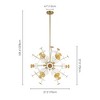 Rennnsan Creslin 27"W 9-Light Sputnik Dandelion Glass Modern Dimmable Chandelier in Gold - 3 of 4