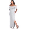 Women's Plus Size Cold Shoulder Lexi Maxi Dress with Pockets - White Mark - 2 of 3