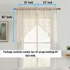 HLC.ME Isabella Floral Rod Pocket Lace Short Cafe Swags for Small Windows - Set of 2 - 2 of 4
