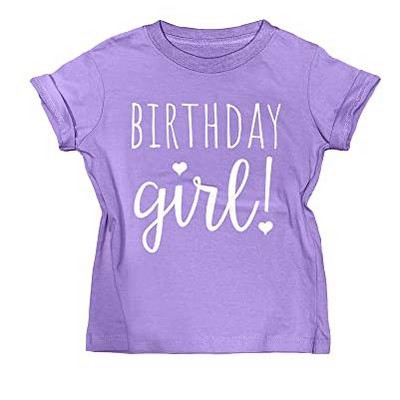 Lalo & Luna Happy Birthday T-Shirt (Girls 1 to 12) Sassy Kids Party Tee - Sweet Baby/Toddler Outfit