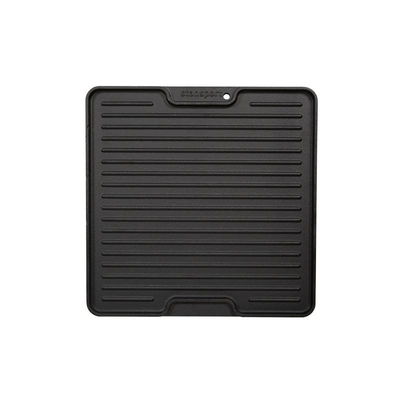 Stansport Pre-Seasoned Cast Iron Griddle with Lid Lifting Hole - 15" surface, 1 of 9