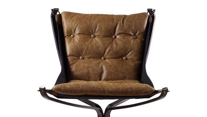 30&#34; Carney Accent Chair Coffee Top Grain Leather - Acme Furniture, 2 of 8, play video