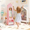 Tangkula Kids Jewelry Cabinet w/ Full-Length Mirror 2 Adjustable Tilt Angles Drawer Pink - 3 of 4