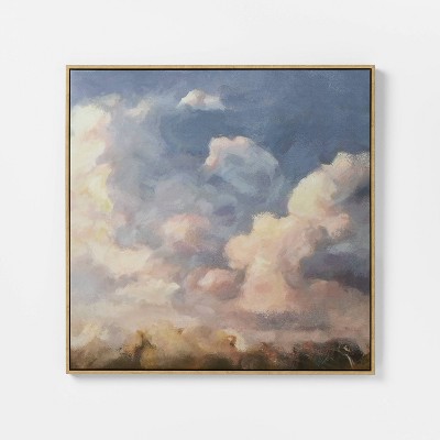 30"x30" Clouds Framed Canvas - Threshold™ designed with Studio McGee