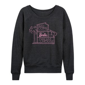 Women's - Barbie - Welcome to the Barbie Dream House Lightweight French Terry Slouchy - 1 of 4