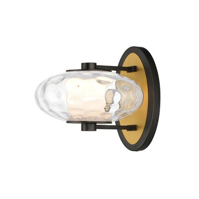 ET2 Lighting Amulet 1 - Light Wall Light in  Black/Natural Aged Brass