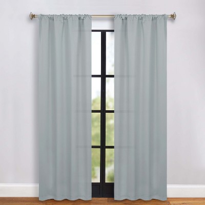 Classic Modern Solid Room Darkening Semi-Blackout Curtains, Rod Pocket, Set of 2 by Blue Nile Mills