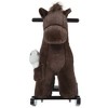 Qaba Kids Plush Ride-On Rocking Horse with Bear Toy, Children Chair with Soft Plush Toy & Fun Realistic Sounds - 4 of 4