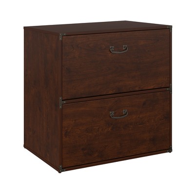 2 Drawer Kathy Ireland Office Ironworks File Cabinet In Coastal Cherry - Bush Furniture