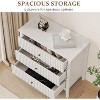 Heynemo 3 Drawer Dresser, Painted 30 Inch Tall Wood Nightstand with Storage, Wide Modern Chest of Drawers with Ball Bearing Slide - 2 of 4