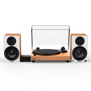 Fluance RT82 Reference High Fidelity Vinyl Turntable, PA10 Phono Preamp and Ai41 Powered 5" Stereo Bookshelf Speakers - 1 of 4