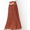 EXLURA Womens High Waist Polka Dot Pleated Skirt Midi Swing Skirt with Pockets - 4 of 4