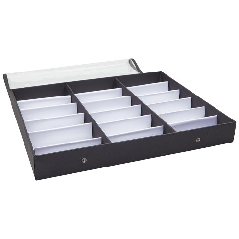 Juvale 18 Slot Sunglasses Organizer, Eyeglass Storage Case With Clear Lid  For Multiple Pairs Of Glasses, 18.5 X 14.25 In : Target