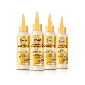Suave Professionals Scalp and Hair Oil Castor Oil & Mango Butter, 6 oz - 1 of 3