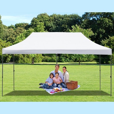 YOOCOZZ 10x20 Oxford Fabric Heavy-Duty Pop-Up Canopy Tent with 6 Sidewalls, UV-Resistant, Waterproof, and 3-Height Adjustable