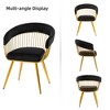 DYHOME Modern Mid Century Dining Chair, Upholstered Velvet Dining Room Chairs with Metal Legs for Makeup/Living Room (Set of 6) - 4 of 4