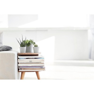 Modern Round Frost-Resistant Gray Recycled Plastic Planter