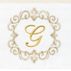 Linum Home Textiles 100% Turkish Cotton MONICA Gold Thread 2PC Embellished Hand Towel Set - 3 of 3